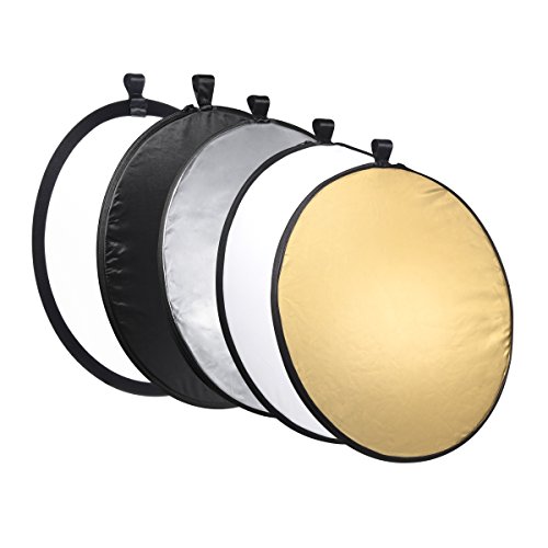 Mantona 18081 - Riflettore pieghevole 5 in 1, 56 cm