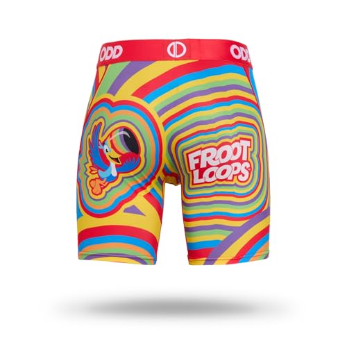 Odd Sox Froot Loops Colors Men's Boxer Briefs - Breakfast Cereal Food Themed Novelty Underwear - Comfy Stretch Fit3