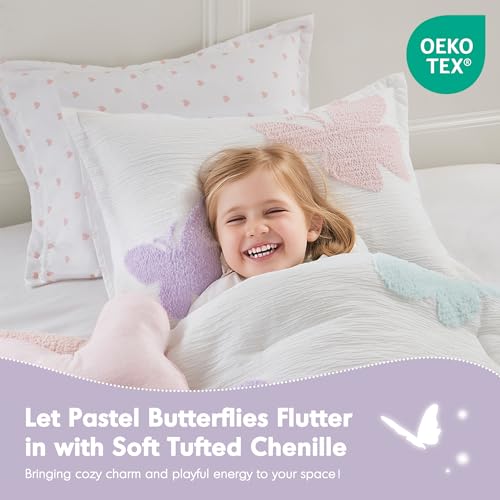 Image of Intelligent Design Kids Girls Butterflies Multi Queen Comforter Set, 4pc