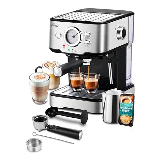 Gevi Espresso Machine, Espresso Maker with Milk Frother Steam Wand, Compact Espresso Super Automatic Espresso Machines for home Cappuccino, Latte