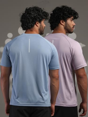 Image of CHKOKKO Gym Tshirt for Men Workout Regular Fit Sports Activewear Man Tshirts with Round Crew Neck and Half Sleeves for Yoga Running&Outdoor Activities