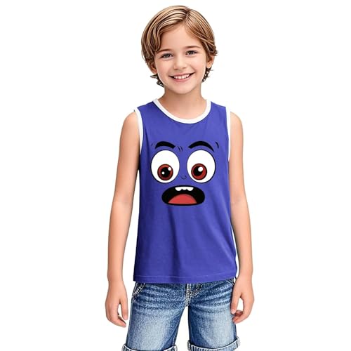 wodceeke Kids Tank Tops Toddler Boys Girls Cute Cartoon Sleeveless Shirts Summer Casual Workout Sports Vest4