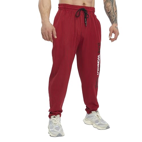 Men's Loose Fit Sweatpants Cotton Baggy Pants 6