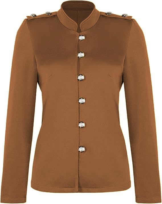 Womens Casual Plus Size Blazer 2024 Fall Winter Long Sleeve Open Front Work Blazer Buttons Cropped Blazers Jackets4