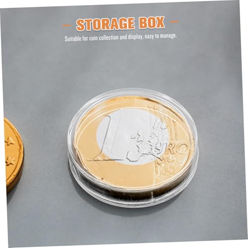 Caja expositora para monedas transparente con almohadillas protectoras 6