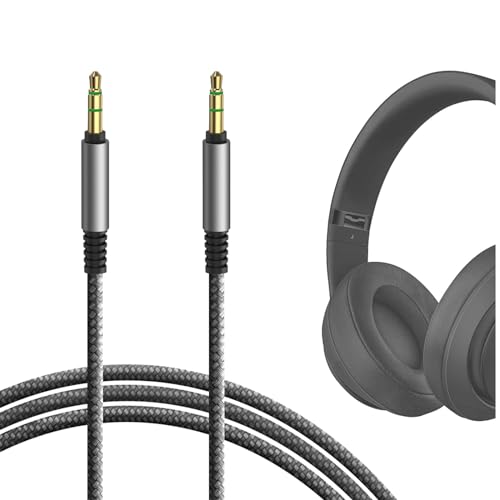 Geekria Braided Nylon Audio Cable Compatible with Beats Solo 4/3, Executive, Pro, Mixr Headphones, 1/8