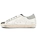 Golden Goose Superstar Leather Upper Cocco Print Star Crystal Heel (9US) White/Grey
