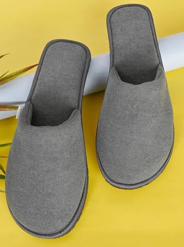 Image of Men's Home Slippers Winter House Indoor Bedroom Room Soft Warm Woolen Cloth Slippers Comfortable Lightweight Anti Skid