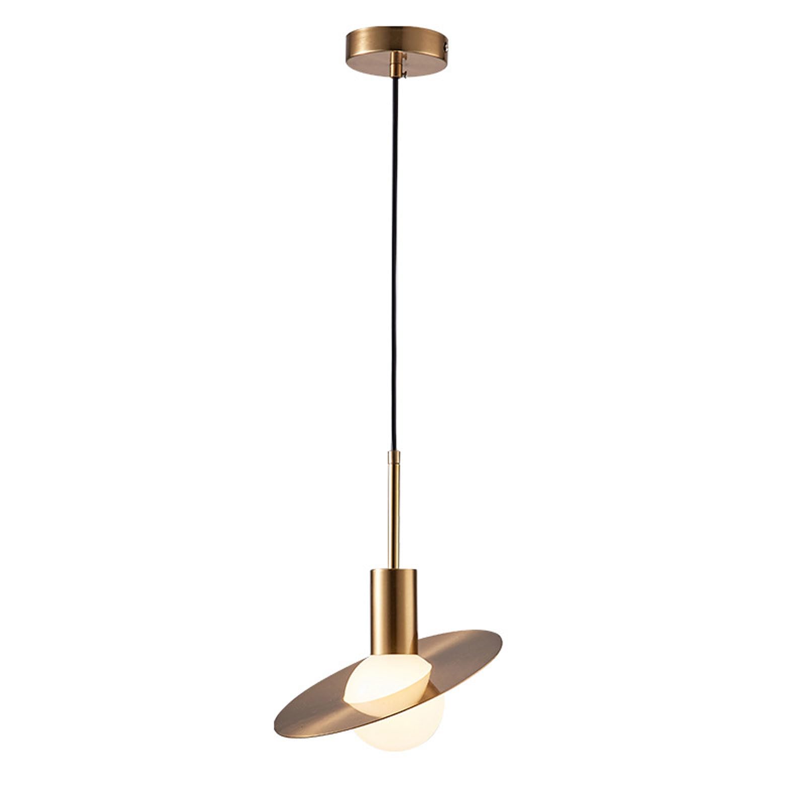 Rszcsmo Multicolor Iron Bedside Pendant Light, Creative Inset 11.81In Saucer-Shaped Glass Dining Table Hanging Lamp - Suitable For Balcony, Kitchen Island, Bedroom, Lighting Fixture