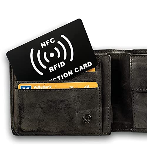 3 Stück RFID Blocker Karte,NFC Schutzkarte,NFC Blocker Karte,Schutzkarte für Geldbörse RFID Card,Schwarz,5.5cm×8.5cm