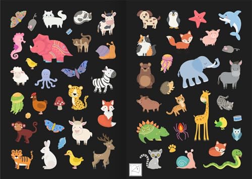 Leucht-Sticker – Tiere: 200 Sticker leuchten in der Nacht! | Stickerheft mit nachtleuchtendem Spezialeffekt