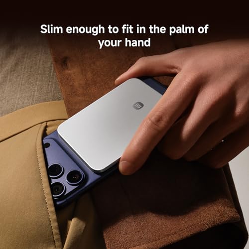 Xiaomi UltraThin Magnetic Power Bank 5000mAh, 15W Magsafe,Glacier Silver - 6