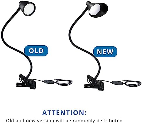 Semlos LED Reading Light, Clamp Lamps 3 Color Modes 5 Brightness, Clip Light for Desk Bedside Table, 5W USB Powered, Flexible Arm, Black 2 41N+AQQ4nPL. AC