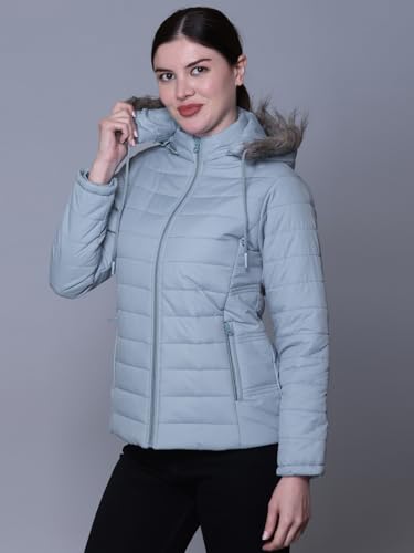 Image of RARE TIMES Women's Stylish Solid Full Sleeves Jacket | Winter Wear Quilted Jacket for Travelling | Regulaer Fit Puffer Jacket For Women