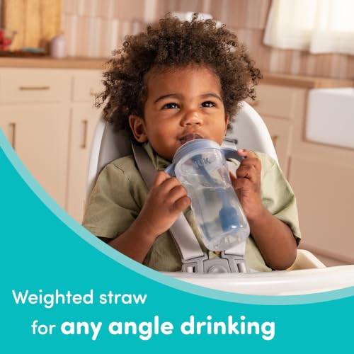 Image of NUK Perfect Match Learner Straw Cup, 5 oz, 2 pack - Soft Straw, Easy-Grip Handles, BPA Free, Spill Proof Transition Sippy Cup