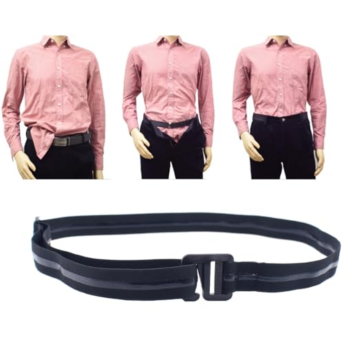 Anti-Slip Anti-Wrinkle Strap for Men Elastic Shirt Stay Belt Comfortable Locking Mechanism for Formal Wear and Casual Outings