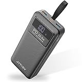 JYTIGV Portable Charger,20000mAh USB C in & Out Power Bank,22.5W PD Fast Charging Built-in LED Display and Flashlights Battery Pack Compatible with iPhone iPad Samsung LG Android Cellphone (Black)