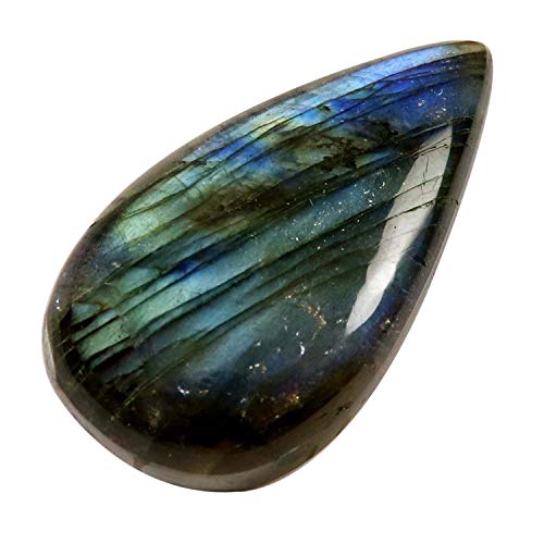 Cabochon en labradorite naturelle de 53,3 ct Ku78, pierre d'exception polie