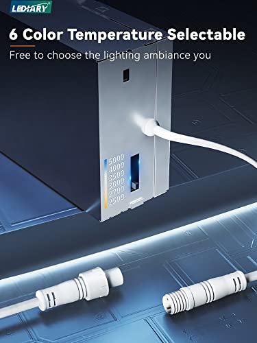 Lediary 12 Pack 6Cct Led Recessed Lighting 6 Inch With Junction Box, 2500K-5000K Selectable, 1100Lm, 12W Eqv 110W, Dimmable Can-Killer Downlight - Ic Rated, Etl Certified #TOP1