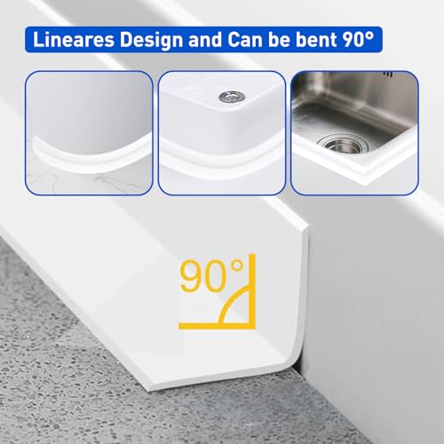 Image of White Caulk Tape Self Adhesive Waterproof,Bathroom Peel&Stick Caulking Tape