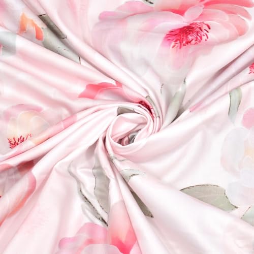 Image of Haus & Kinder Bedsheet King Size 300 TC Tencel King Size Bedsheet Cotton, Flat Bedsheet for Kind Size Bed Silky-Soft (108x108 Inches) - Fleur Elysee