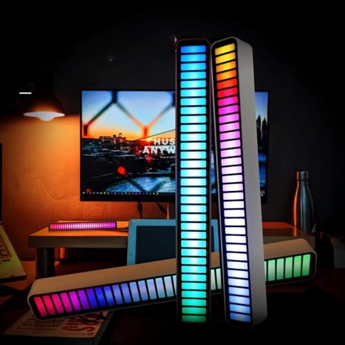 Image of RHYTHM LIGHT - Sound-Activated RGB LED Music Visualizer for Home Decor, Parties, DJs, Gamers, Bars, Clubs - Dynamic Sync Lighting, Music-Responsive, Reactive Rhythm Lights, Smart Audio-Activated LED