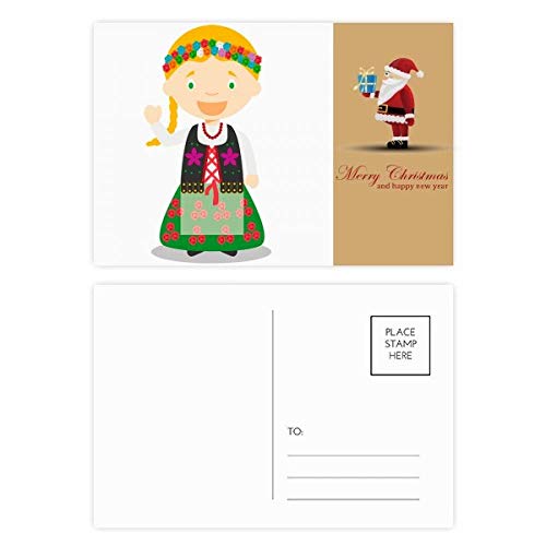Cartes postales Smile Blond Pologne Père Noël idéales pour accompagner vos cadeaux