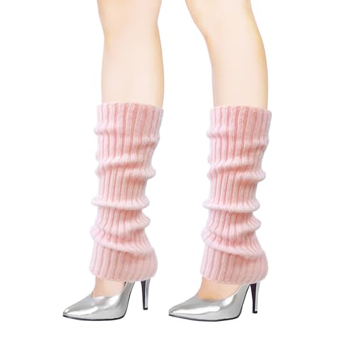 Women Leg Warmers Knit Long Socks for 80s Eighty's Party Sports Yoga