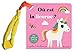 Où est la licorne ? – Livre poussette à rabats en feutrine et miroir – À partir de 6 mois