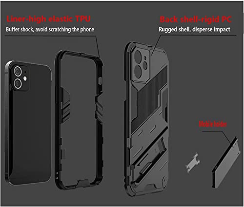 Étui iPhone 12 Mini bleu avec support rigide anti-chute - 3