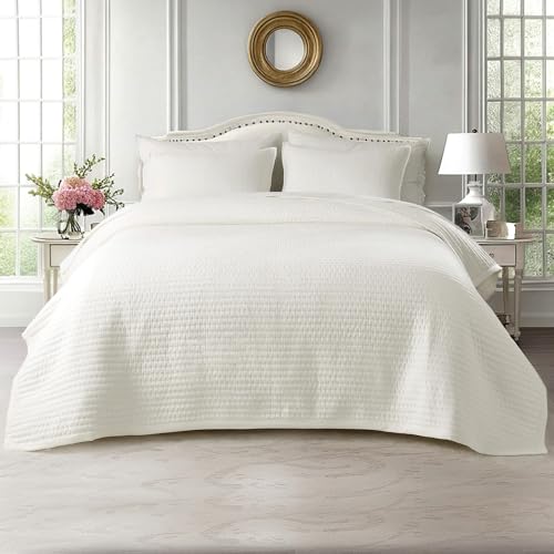 KASENTEX Twin Quilt Set 68"x86" – Soft Washed 3-Layer Lightweight Bedspread, Minimalist Nordic Design, All-Season Spring & Summer Quilt Set (1 Quilt