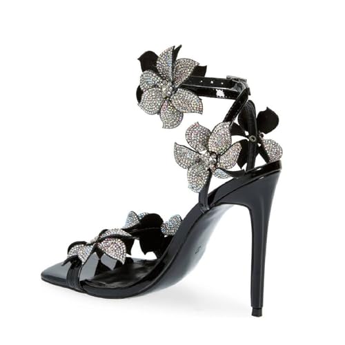 LISHAN Women's Square Toe Lace Up Stiletto Heel Colorful Strappy Sandals For Party Prom4