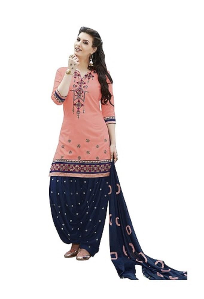 Ready to Wear Indian Pakistani Cotton Ethnic Wear Designer Punjabi Salwar Kameez Patiala Suit for Women
