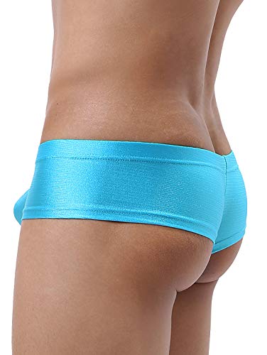 Ikingsky Men's Cheeky Thong Underwear Sexy Mini Cheek Boxer Briefs Stretch Brazilian Back Mens Under Panties (Medium, 6 Pack) #TOP3