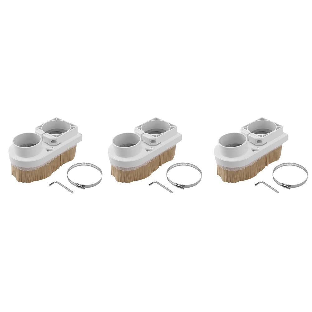 Jnchdghwa White 3X Spindle Dust Cover Collector For Cnc Router Engraving Milling Machine Woodworking Power Tools 100Mm Cnc Dust Shoe
