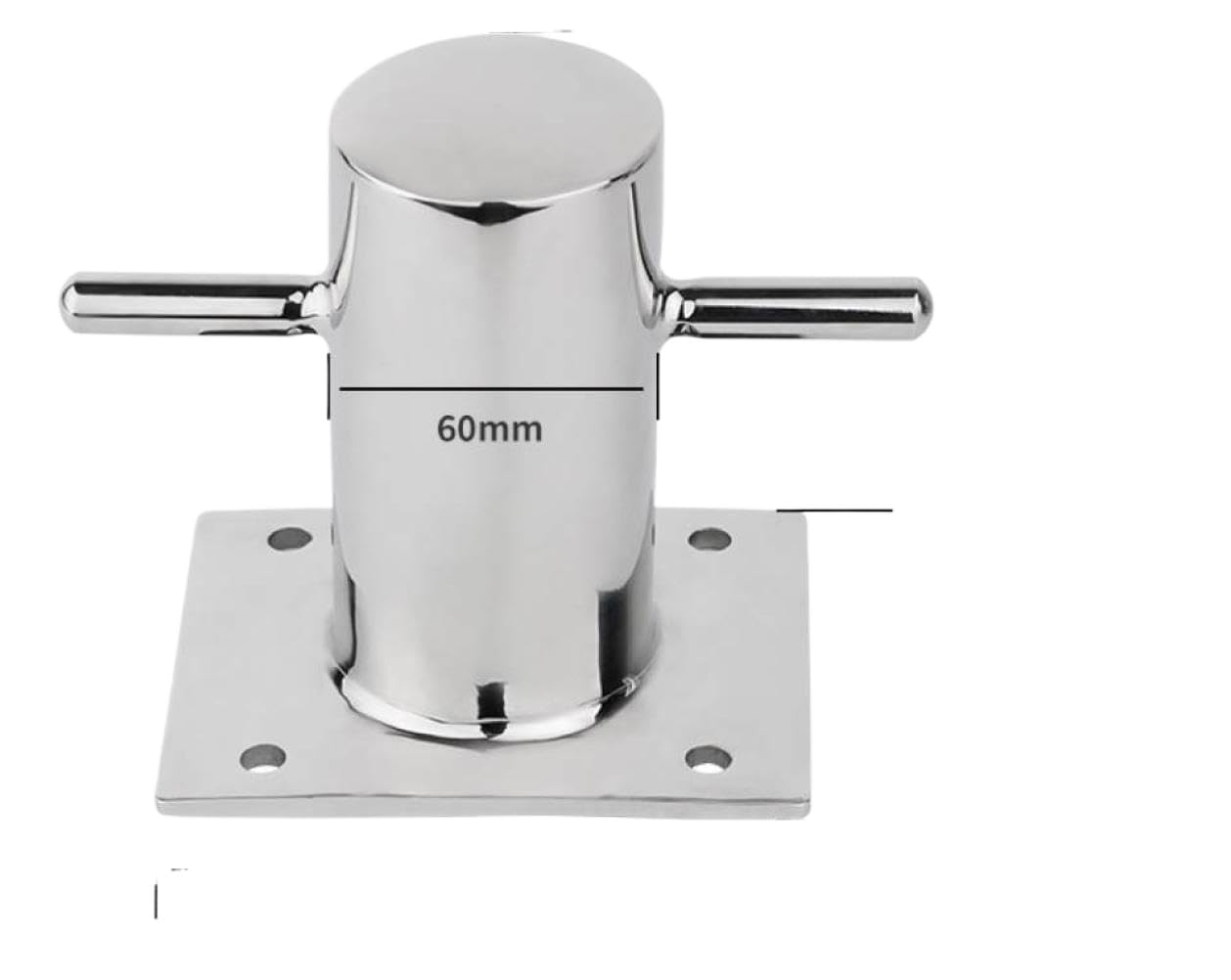 Bitta di ormeggio Singola Bitta di ormeggio in Acciaio Inossidabile 316 D60mm Accessorio Hardware Marino per Bitta in Fusione Pesante