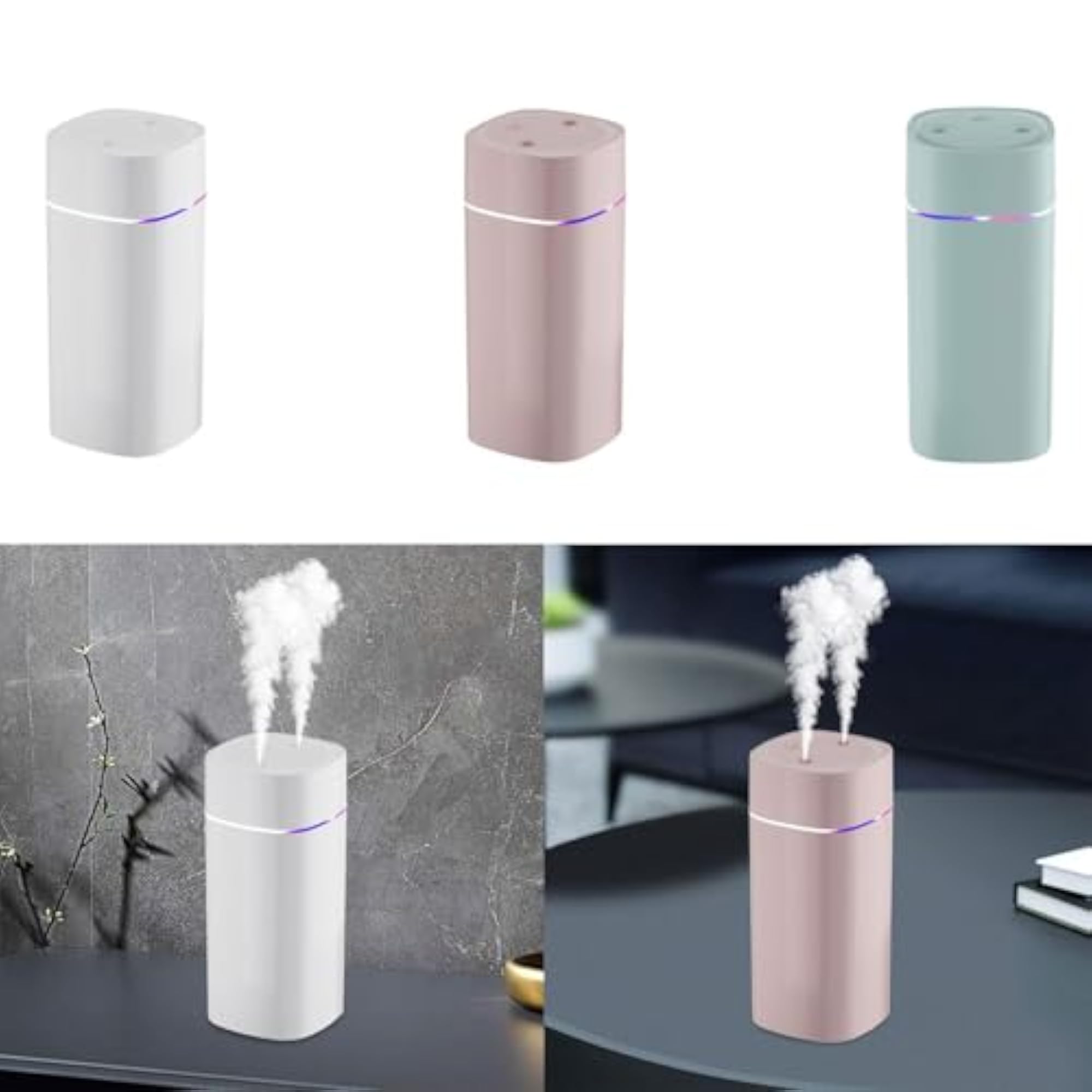 Desktop Humidifier with Ambient Night Light, Essential Oil Diffuser