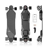 Exway Flex Pro Belt Electric Longboard with Remote, Top Speed of 31 Mph, 25miles Range, Elastic Composite Deck, IP55 Waterproof, Electric Skateboard Longboard for Adults & Youths