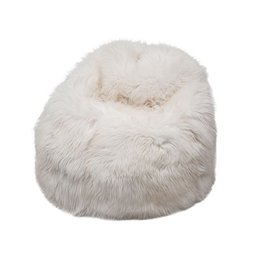 Sheepskin World Bean Bag Bazaar  Natural British Oveja Alfombra de Piel