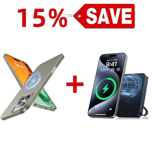 TORRAS Ostand 10,000mAh QI2 Magnetic Battery Pack with Stand & Magnetic Case — Buy Together to Save 15%