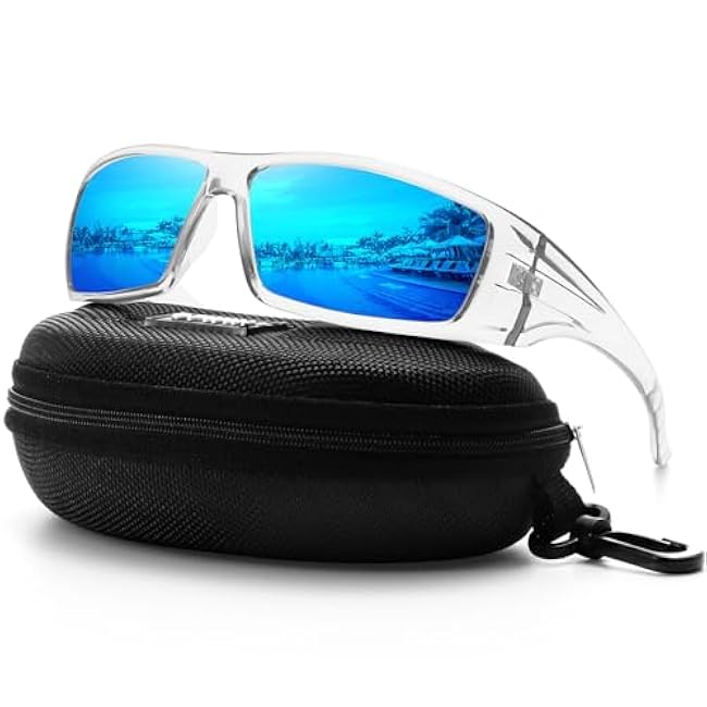 Polarized Sports Sunglasses for Men Women Unbreakable Frame Cycling Fishing Wrap Around Sunglasses UV400 Protection