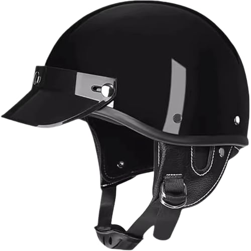 OGXN ハーフヘルメッ 自転車ヘルメット 人気 半帽ヘルメットクラシック 半帽 最新の流行 耐衝撃性 通気性 超軽量 つば付き 通勤 通学 安全対策 大人 学生兼用 男女兼用 (K,M)