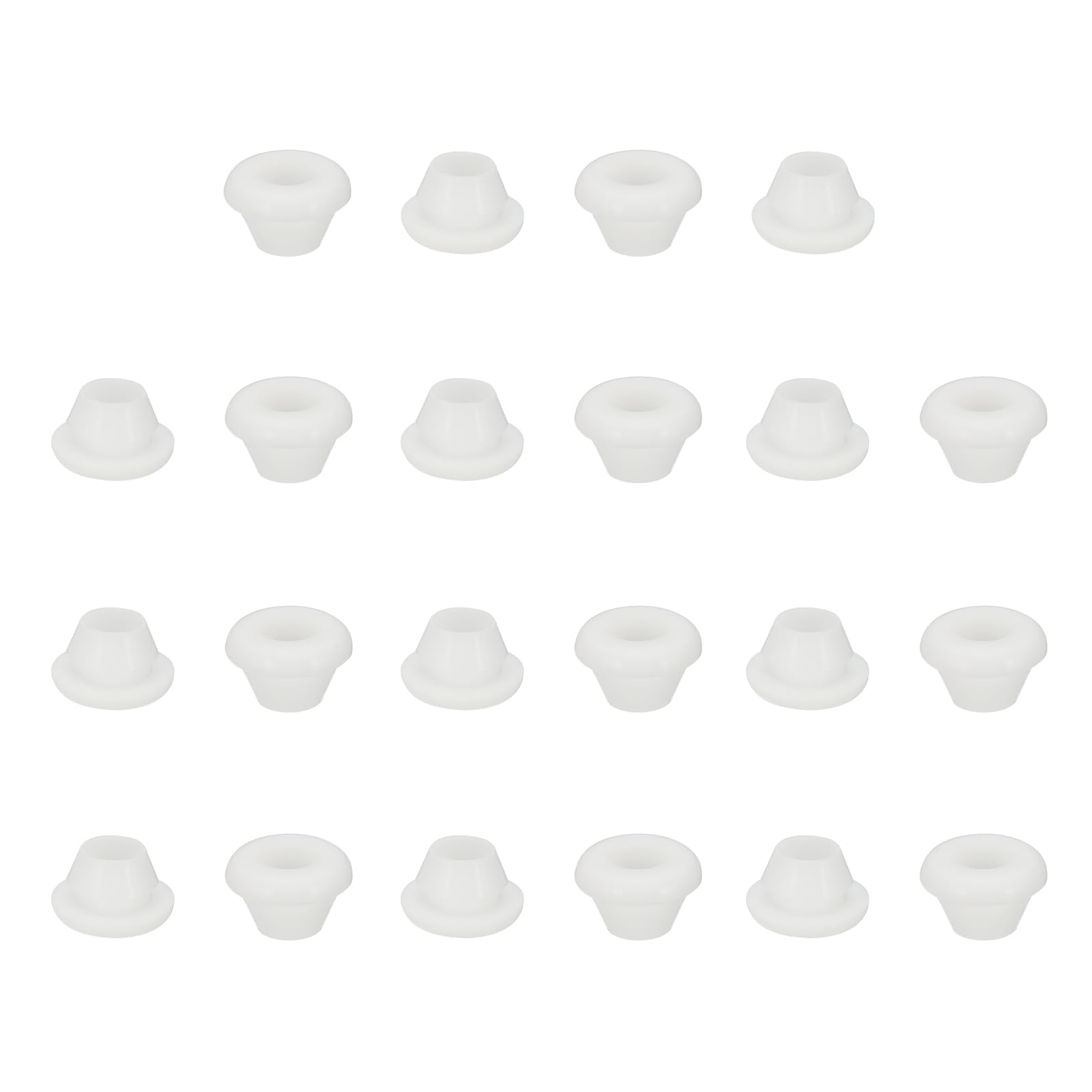 PATIKIL Silicone Rubber Grommets, 22 Pcs 3/8"(9mm) Drill Hole, 1/4"(7mm) Inner Dia. Top Hat Wire Gasket Rubber Hole Plug for Wiring Irrigation System Firewall, White โ image 1