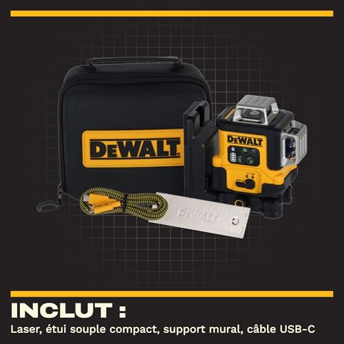 Niveau laser 3 lignes faisceau DEWALT étui de transport DCLE14361GB XJ - vue 3