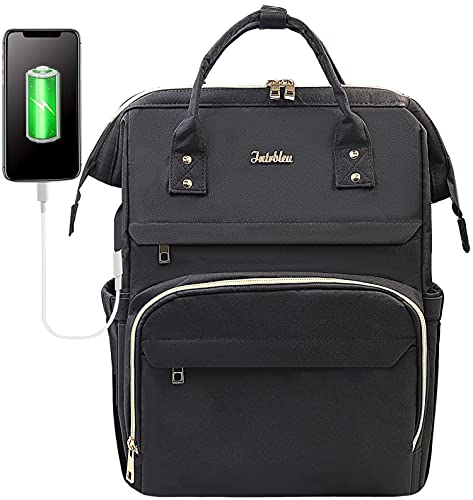 Intrbleu Laptop Backpack for Women, 15.6 Inch Work Backpack Teacher Backpack Nurse Bags