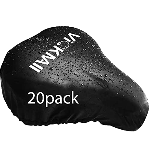 VICKMALL Wide-Black Funda para Asiento de Bicicleta Cover