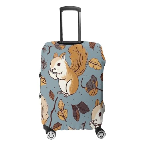 Cute Squirrel Luggage Cover, Washable Elastic Suitcase Cover Protector Fit 18-32 Inch Luggage4