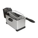 Chard DF-3E, Electric Deep Fryer, Stainless Steel, 3 Liter, 1700 watts,Silver/Black