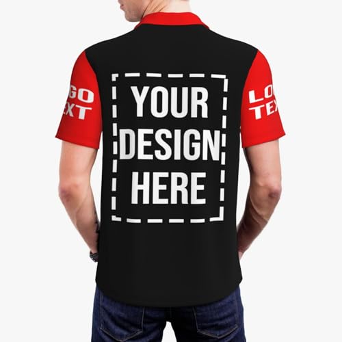 Personalized Polo Shirts for Men Custom Polo Shirts Custom Golf Shirt Golf Jersey Add Your Own Text Logo Photo Image3