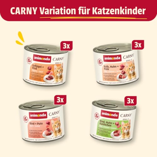animonda Carny Kitten Nassfutter Variation für Katzenkinder (12 x 200 g)